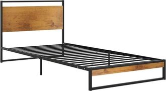 vidaXL Estructura De Cama Sin Colch&oacute;n Metal 90x200 Cm Vidaxl