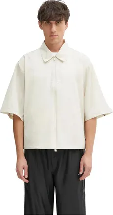 Rains Sobrecamisa de manga corta con cuello - Shirts - Hombre - Beige - S