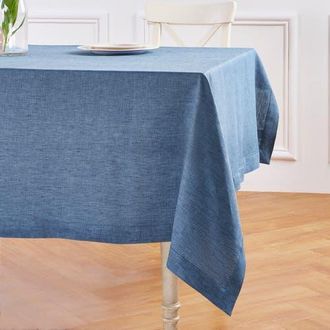 Solino Home Linen Tablecloth - Athena in Blue Denim at Nordstrom, Size X-Large/xx-Large