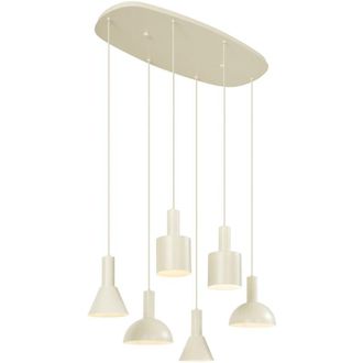 QAZQA Scandinavian Pendant Lamp Cream 6-Lights - Biles