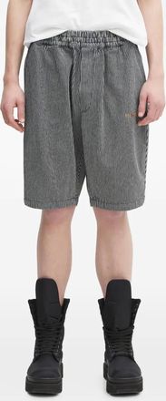 Aries striped patch shorts - Blue