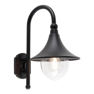 QAZQA Qazqa Cl&aacute;sico/antiguo Luz De Pared Exterior Inteligente Negra Ip44 Con Wifi A60 - Daphne Aluminio /pl&aacute;stico Redonda Adecuado Para Led Max. 1 X 7 Watt