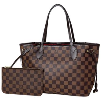 Louis Vuitton Brown Damier Canvas Handbag Pouch Tote Bag (Pre-Owned)
