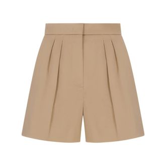 Max Mara Short Shorts, female, Green, Size: 2XS Tabacco High-waist Shorts