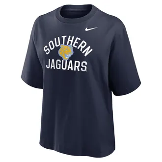 Nike Womens College (Siouthern University and A&M) Boxy T-Shirt in Blue | W11668SUAM26-NVY