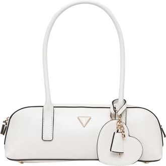 Guess Isobel Baguette Tas - Dames - Handtassen - Wit - ONE Size - Polyester - Tassen