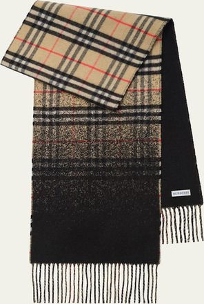 Burberry Gradient Check Cashmere Scarf
