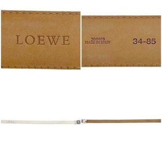 Loewe Vintage, unisex, Wit, ONE Size, Leer, Pre-owned Leren Riem