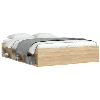 vidaXL Bed Frame without Mattress Sonoma Oak 160x200 cm Vidaxl