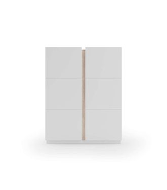 HERDASA Herdasa - Recibidor Zapatero Modelo 517 Acabado Blanco/roble Claro, 122 X 95 X 35 (alto X Ancho X Fondo)