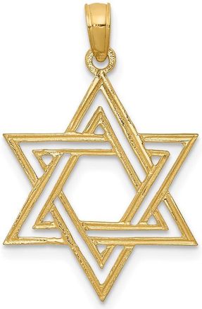 Diamond2Deal 14k Yellow Gold Star of David Pendant