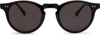 Nialaya logo-print round-frame sunglasses - men - Acetate - One Size - Black