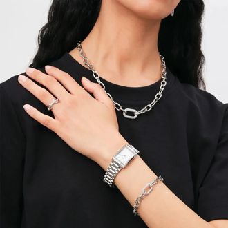 Daniel Wellington Halsketten - Crystal Link Kette - Gr. unisize - in Silber - für Damen