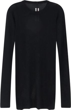 Rick Owens Ribbed Knit Top - Heren - Longsleeves - Zwart - L - Tops