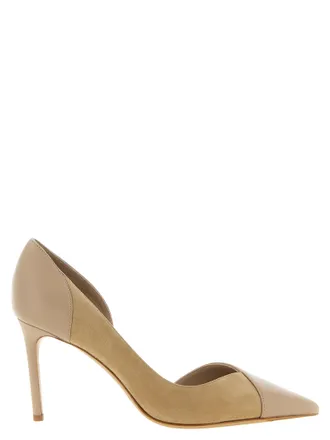 Alexandre Birman Beige Calfskin High Heel Womens Pumps