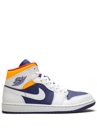 Nike Jordan Air Jordan 1 Mid Royal Blue/Laser Orange sneakers