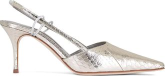 Manolo Blahnik Sandali Touki con cinturino posteriore - Oro