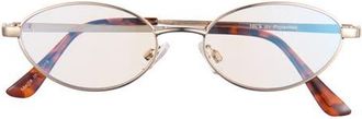 BP. Oval Blue Light Blocking Glasses in Gold at Nordstrom