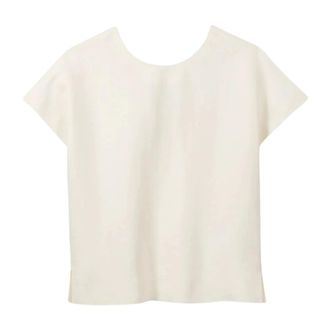 Luisa Cerano Dames, Tops, Beige, Maat: L Linnen