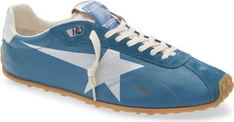 Golden Goose Marathon Speed Sneaker in Petrol Blue/silver/cream at Nordstrom, Size 11Us