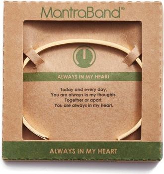 Mantraband Mantraband Always In My Heart Cuff in Gold at Nordstrom