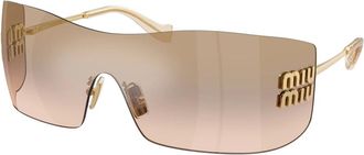 Miu Miu MU B53S Zonnebril - Dames - Zonnebrillen - Geel - 44 MM - Accessoires