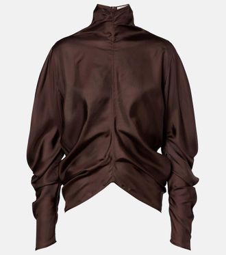 The Row Blusa Miles in seta drappeggiata