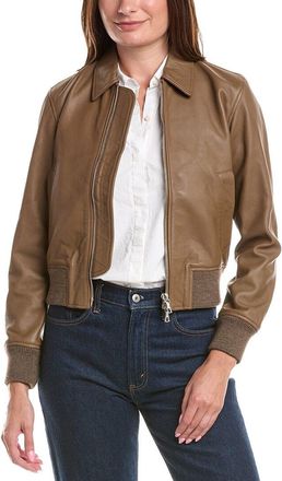 Officine G&eacute;n&eacute;rale Officine Generale Daniah Leather Bomber Jacket