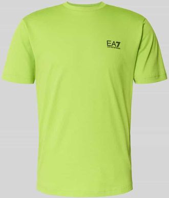 Emporio Armani T-Shirt mit Label-Print in Grass, Größe XXL