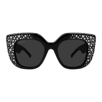 Gucci Square frame sunglasses - female - Gucci - Sunglasses - Black - 50 MM - Accessories