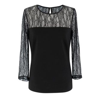 Bespoke Black Lace Panelled Top Size XXS