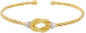 Meshmerise 18K Plated 0.06 Ct. Tw. Diamond Bangle Bracelet