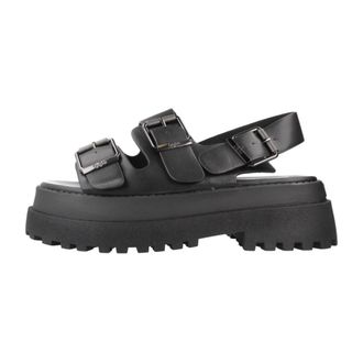 Buffalo Flat Sandals, female, Black, 7 UK, Pluto Ari Sandals