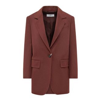 Max Mara Dames, Jassen, Rood, Maat: 2XS Leer