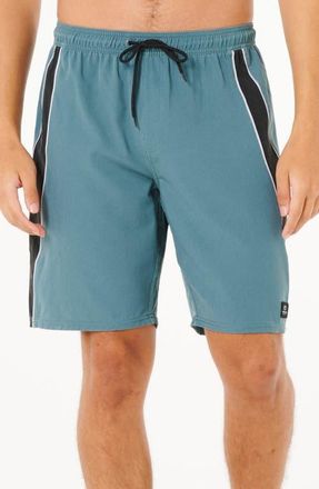 Rip Curl Giant Prawn Volley Swim Trunks in Bluestone at Nordstrom, Size Xx-Large