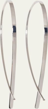 Lana Jewelry 14K Gold Small Elongated Flat Upside Down Hoops