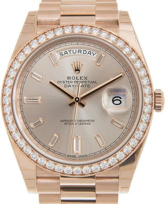 Rolex Day-Date Automatic Chronometer Diamond Pink Dial Watch 228345rbr-0007