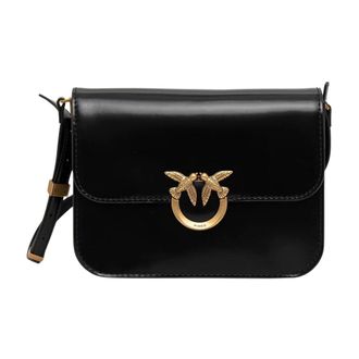 Pinko Crossbody Bag - Dames - Schoudertassen - Zwart - ONE Size - Leer - Tassen