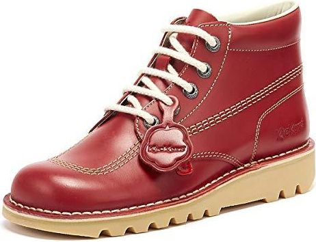 Bottes Kick Hi Homme Noir Et Rouge - Taille EU 45, En Cuir, Neuves Sans Emballage