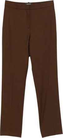 Fabiana Filippi Montefalco Broek - Dames - Straight fit broeken - Bruin - 2XS - Wol - Broeken