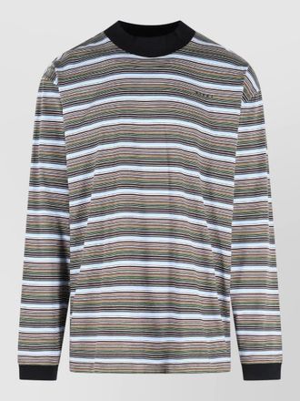 Marni cotton crew neck striped knit top