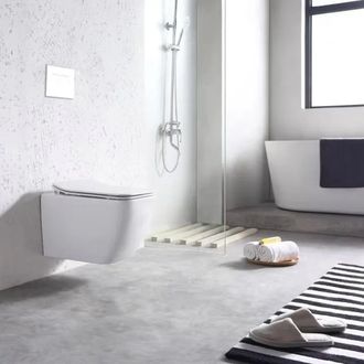 Rea Rea - Taza De Inodoro Wc Martin Slim Rimless Duroplast