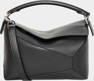 Loewe Puzzle Edge Small Top-Handle Bag in Leather