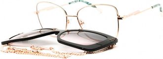Missoni MIS 0178/CS 0DDB JP Gold Copper/Clear with Green Pink Clip-on Lenses