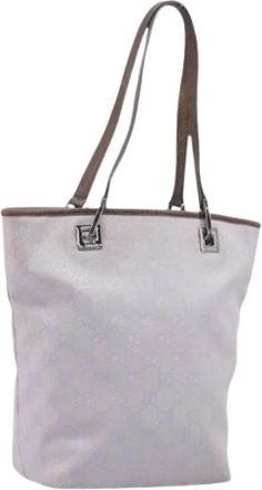 Gucci Pre-owned Vintage GG Canvas Tote Bag - Dames - Vintage Shopper - Paars - ONE Size - Leer - Vintage