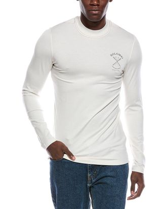 Brunello Cucinelli Mock Neck Silk-Blend Slim Fit T-Shirt