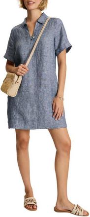 Tommy Bahama Two Palms Linen Polo Dress in Lt Coastline at Nordstrom, Size X-Large