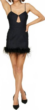 Line & Dot Mora Cut Out Mini Dress In Charcoal