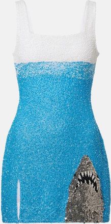 Staud Le Sable beaded minidress