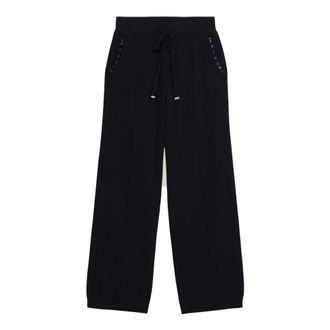 Oltre Broeken, Dames, Blauw, XL, Polyester, Knit Jogger Pants